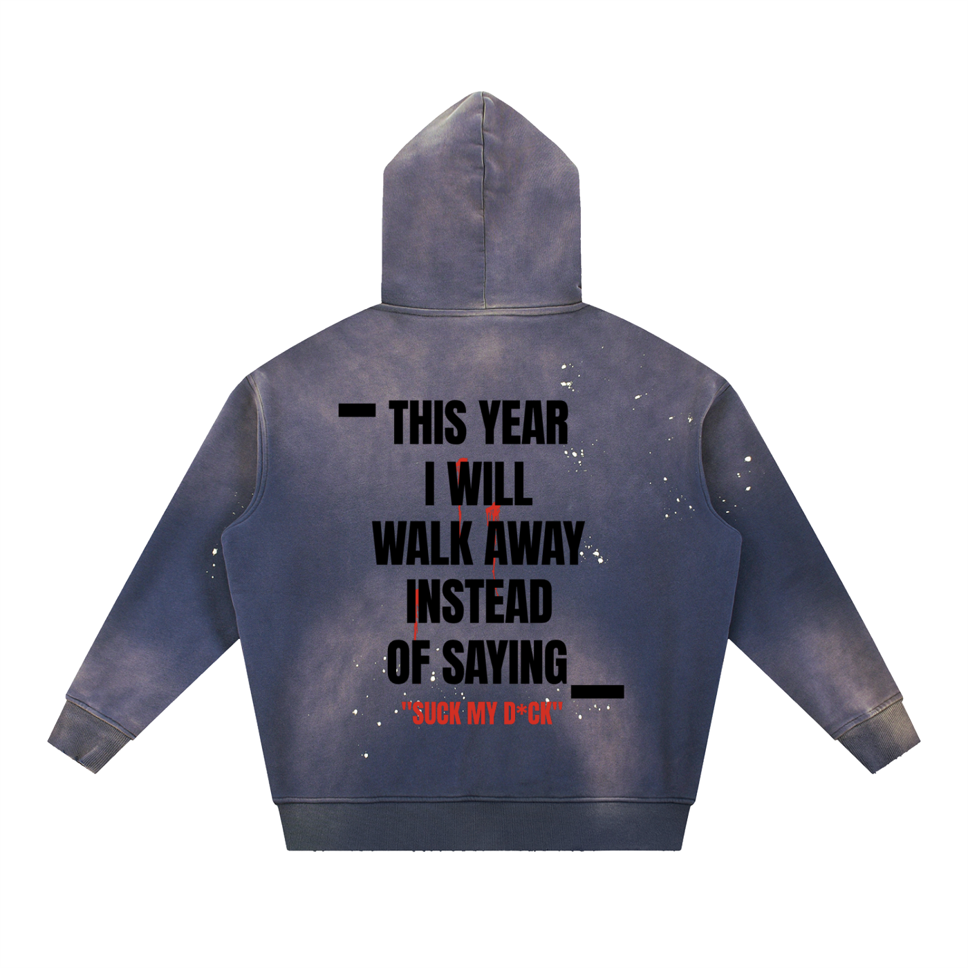 TYIWWA Vintage Washed Frayed Fleece Hoodie