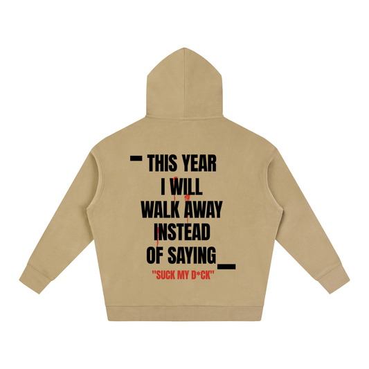 TYIWWA CLASSIC W BACK LOGO Oversize Fleeced Hoodie