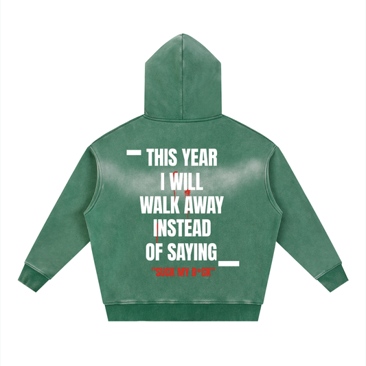TYIWWA Green Zip Hoodie (w Back Slogan)