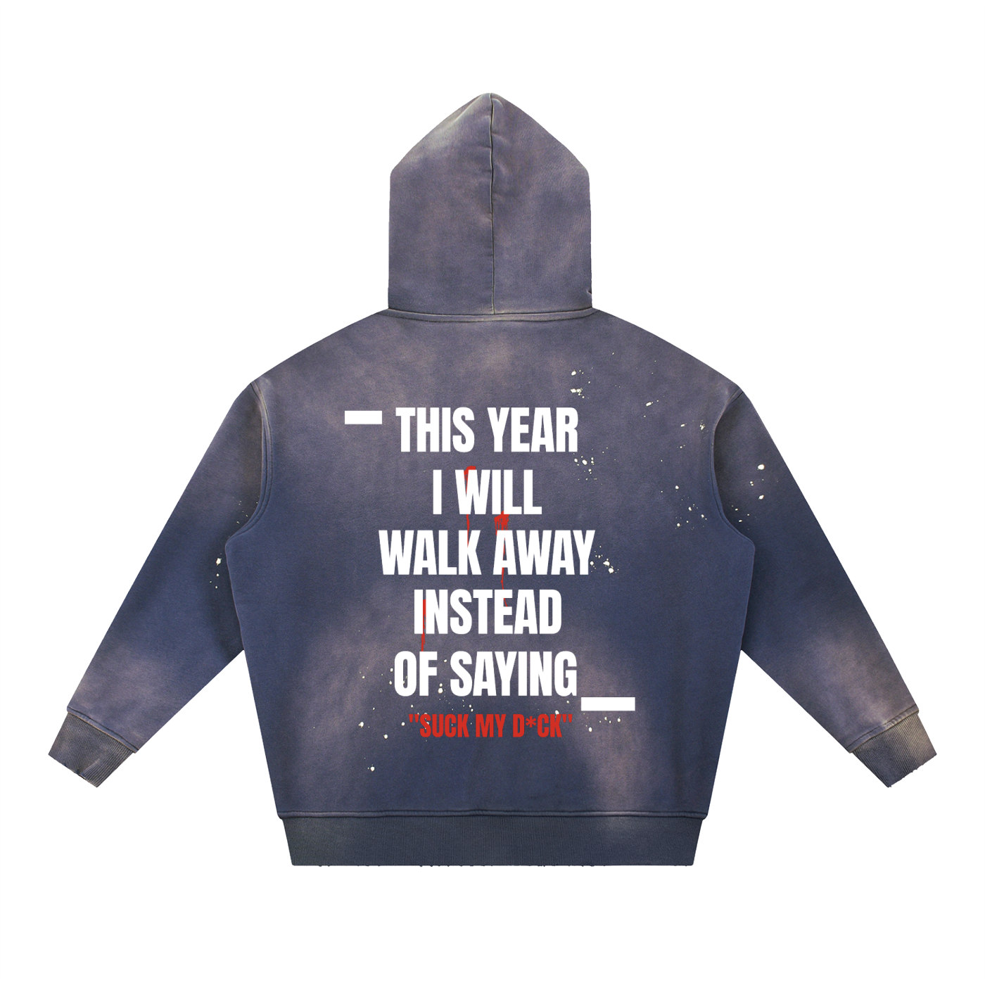 TYIWWA Vintage Washed Frayed Fleece Hoodie
