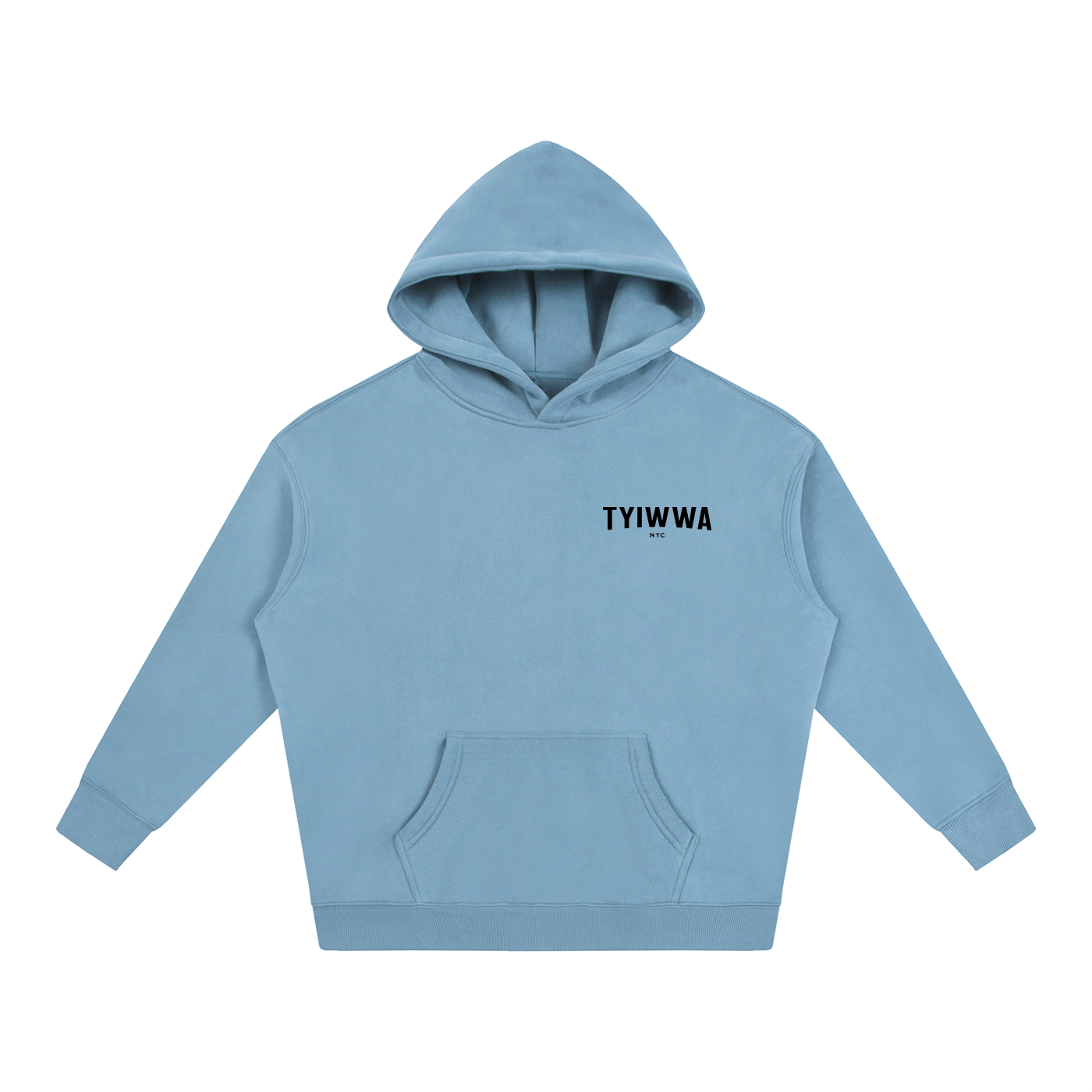 TYIWWA CLASSIC W BACK LOGO Oversize Fleeced Hoodie