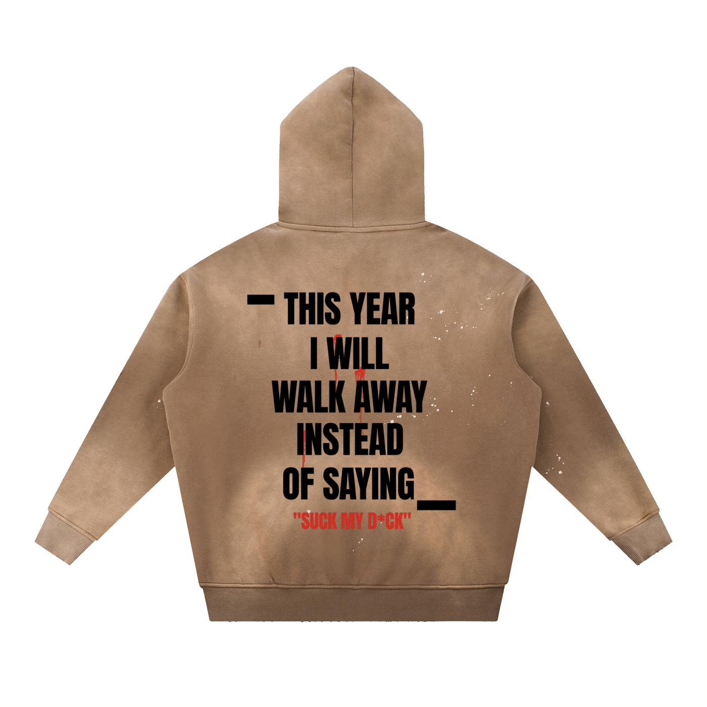 TYIWWA Vintage Washed Frayed Fleece Hoodie
