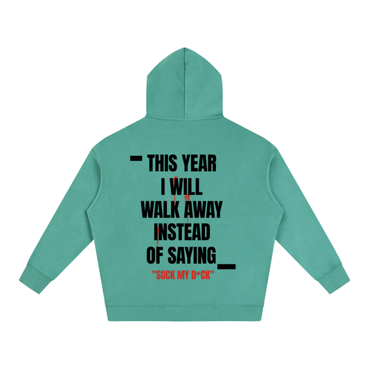 TYIWWA CLASSIC W BACK LOGO Oversize Fleeced Hoodie