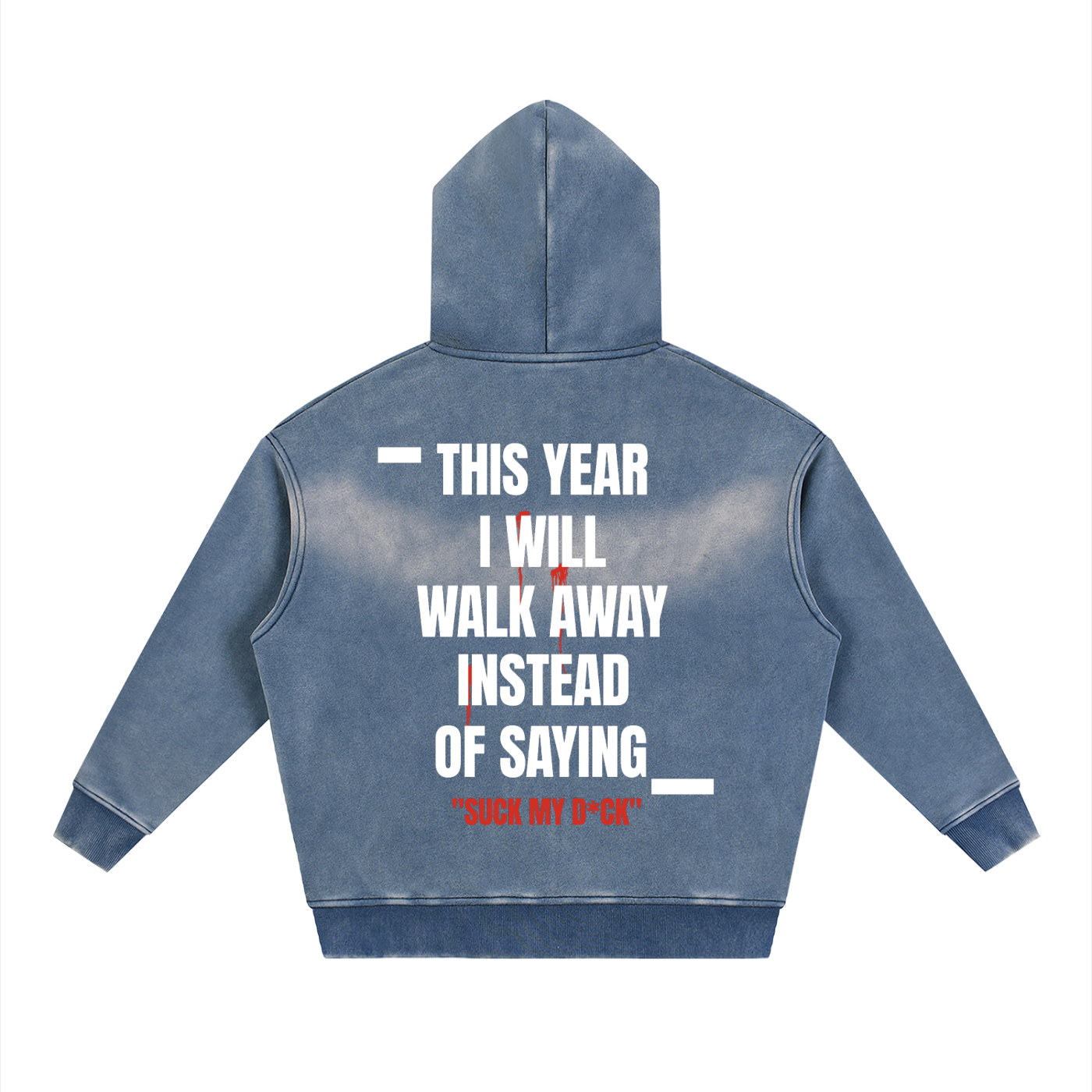 TYIWWA Zip Fleece Hoodie (w Back Slogan)