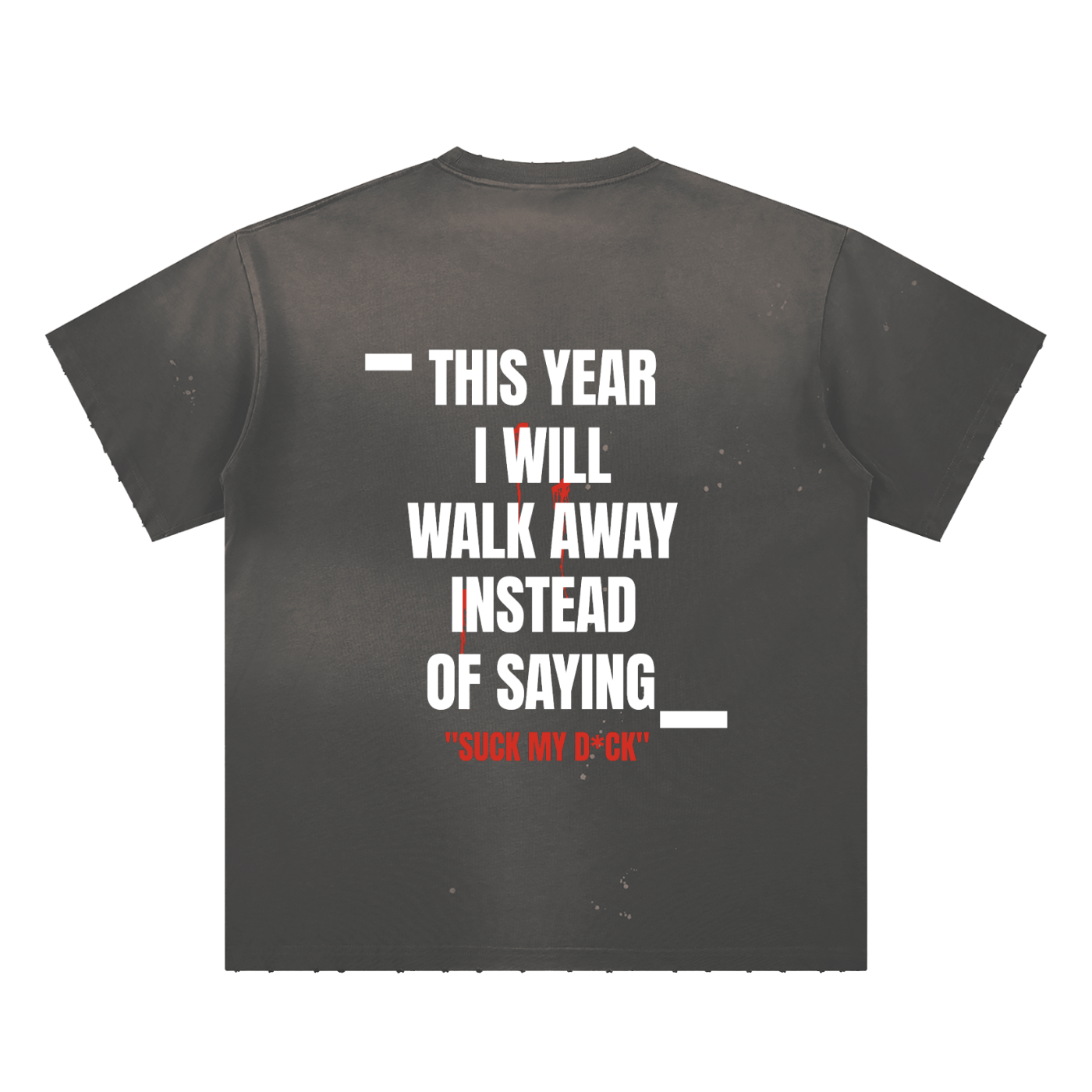 TYIWWA  Hand-Frayed Sunfade Paint Splatter T-Shirt