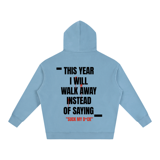 TYIWWA CLASSIC W BACK LOGO Oversize Fleeced Hoodie