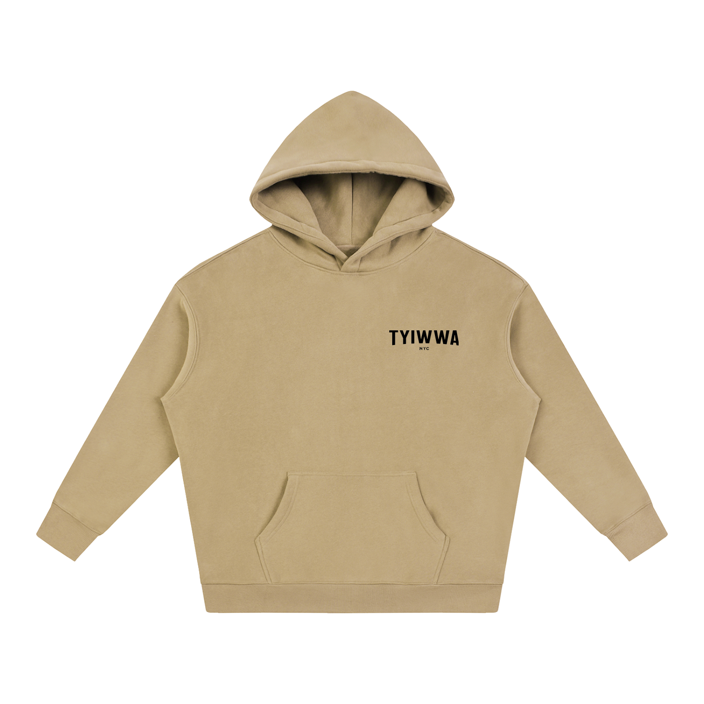 TYIWWA CLASSIC NO BACK LOGO Oversize Fleeced Hoodie