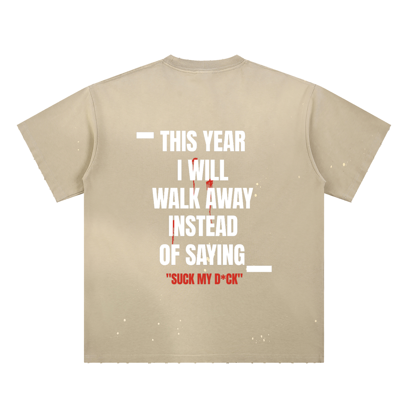 TYIWWA  Hand-Frayed Sunfade Paint Splatter T-Shirt