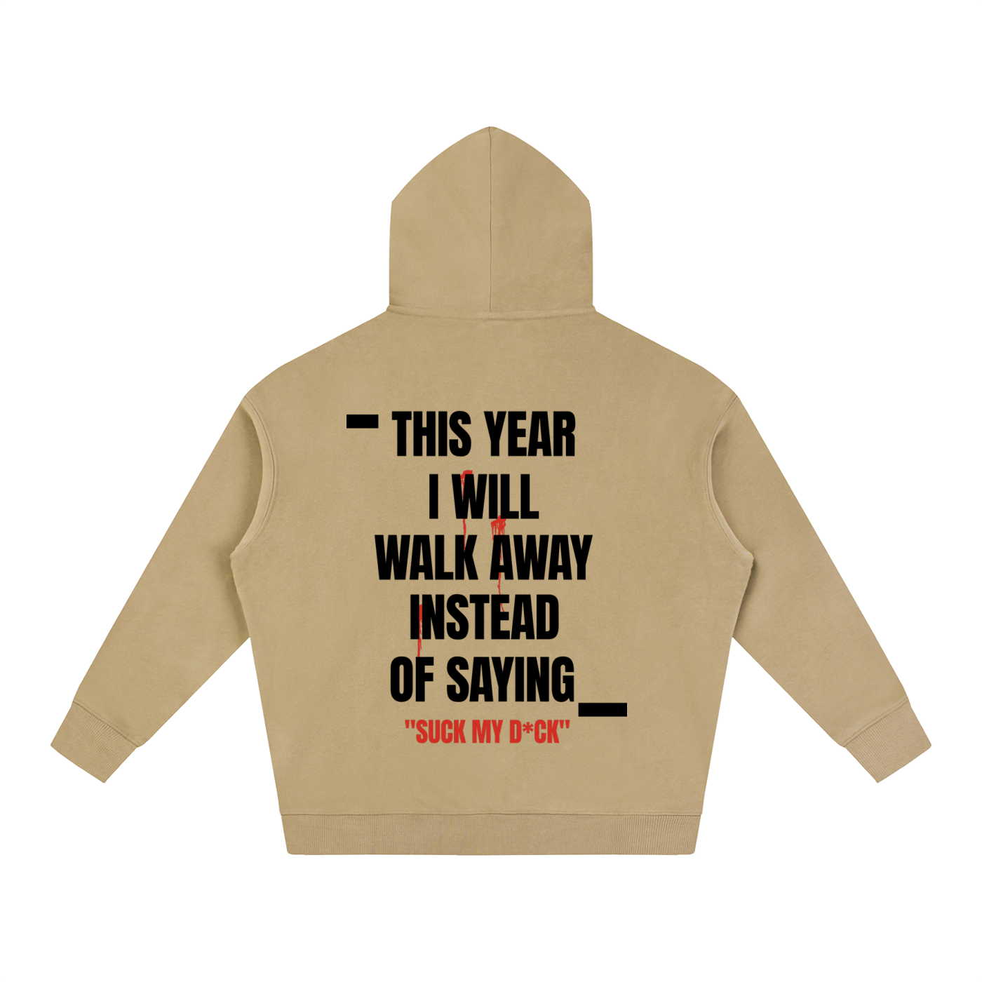 TYIWWA CLASSIC W BACK LOGO Oversize Fleeced Hoodie