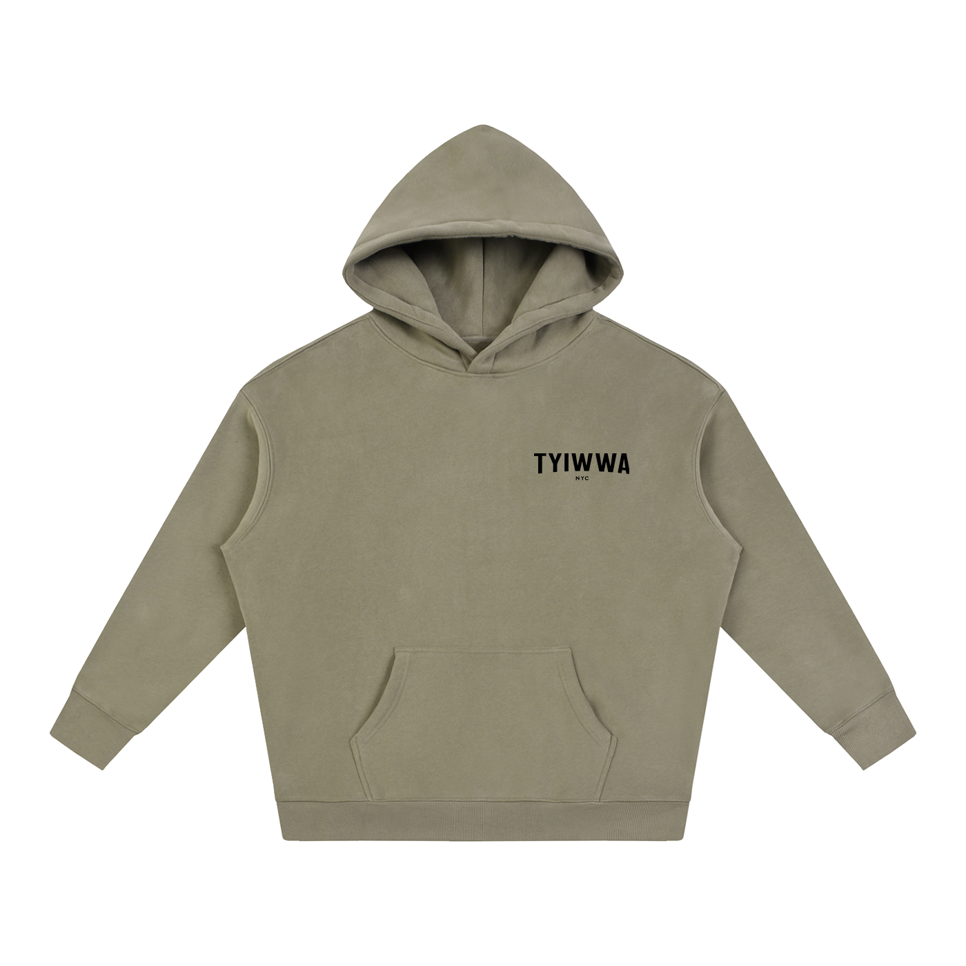 TYIWWA CLASSIC NO BACK LOGO Oversize Fleeced Hoodie