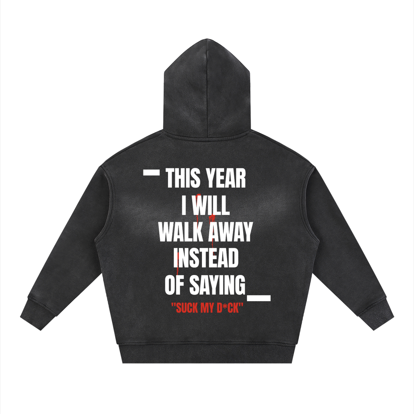 TYIWWA Zip Fleece Hoodie (w Back Slogan)