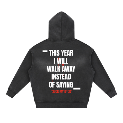 TYIWWA Zip Fleece Hoodie (w Back Slogan)