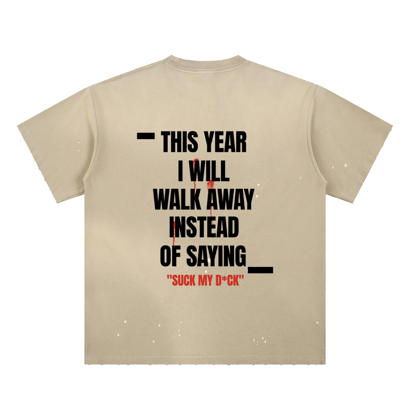 TYIWWA  Hand-Frayed Sunfade Paint Splatter T-Shirt