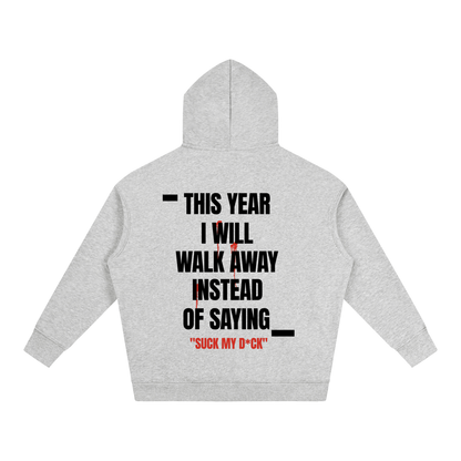 TYIWWA CLASSIC W BACK LOGO Oversize Fleeced Hoodie
