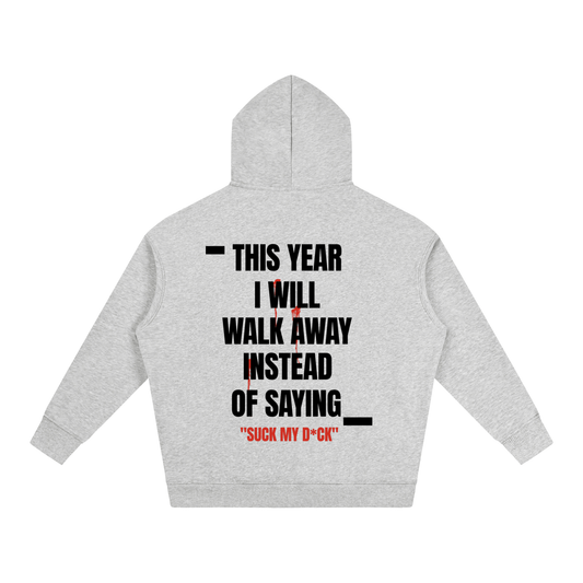 TYIWWA CLASSIC W BACK LOGO Oversize Fleeced Hoodie