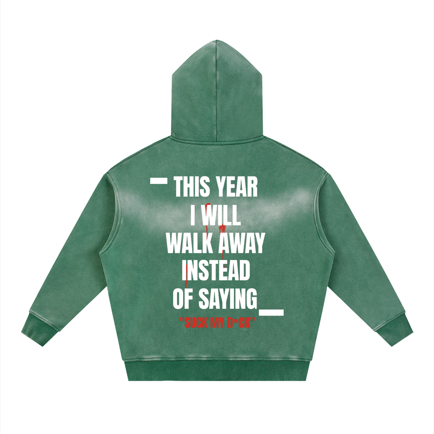 TYIWWA Zip Fleece Hoodie (w Back Slogan)