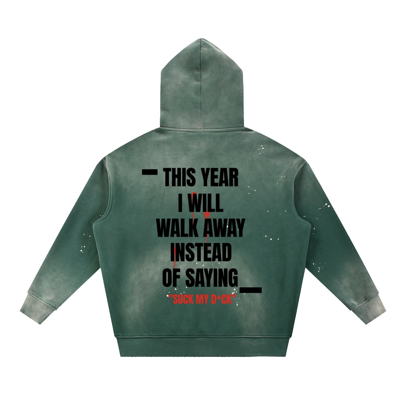 TYIWWA Vintage Washed Frayed Fleece Hoodie