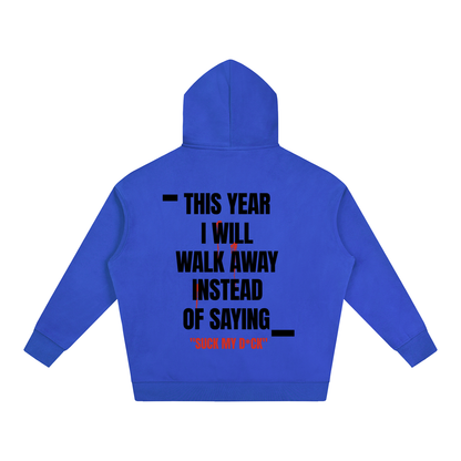 TYIWWA CLASSIC W BACK LOGO Oversize Fleeced Hoodie