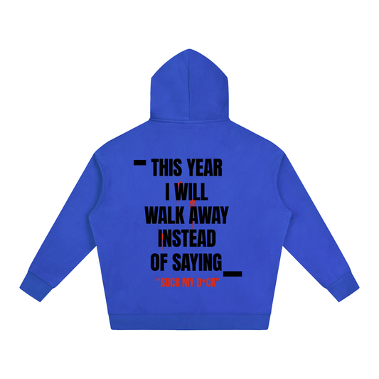 TYIWWA CLASSIC W BACK LOGO Oversize Fleeced Hoodie