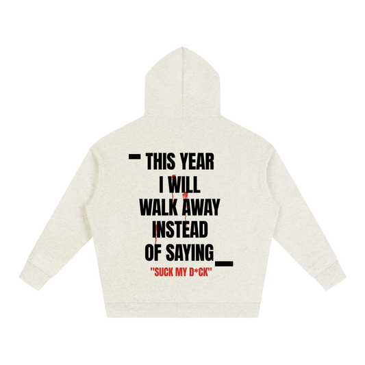 TYIWWA CLASSIC W BACK LOGO Oversize Fleeced Hoodie