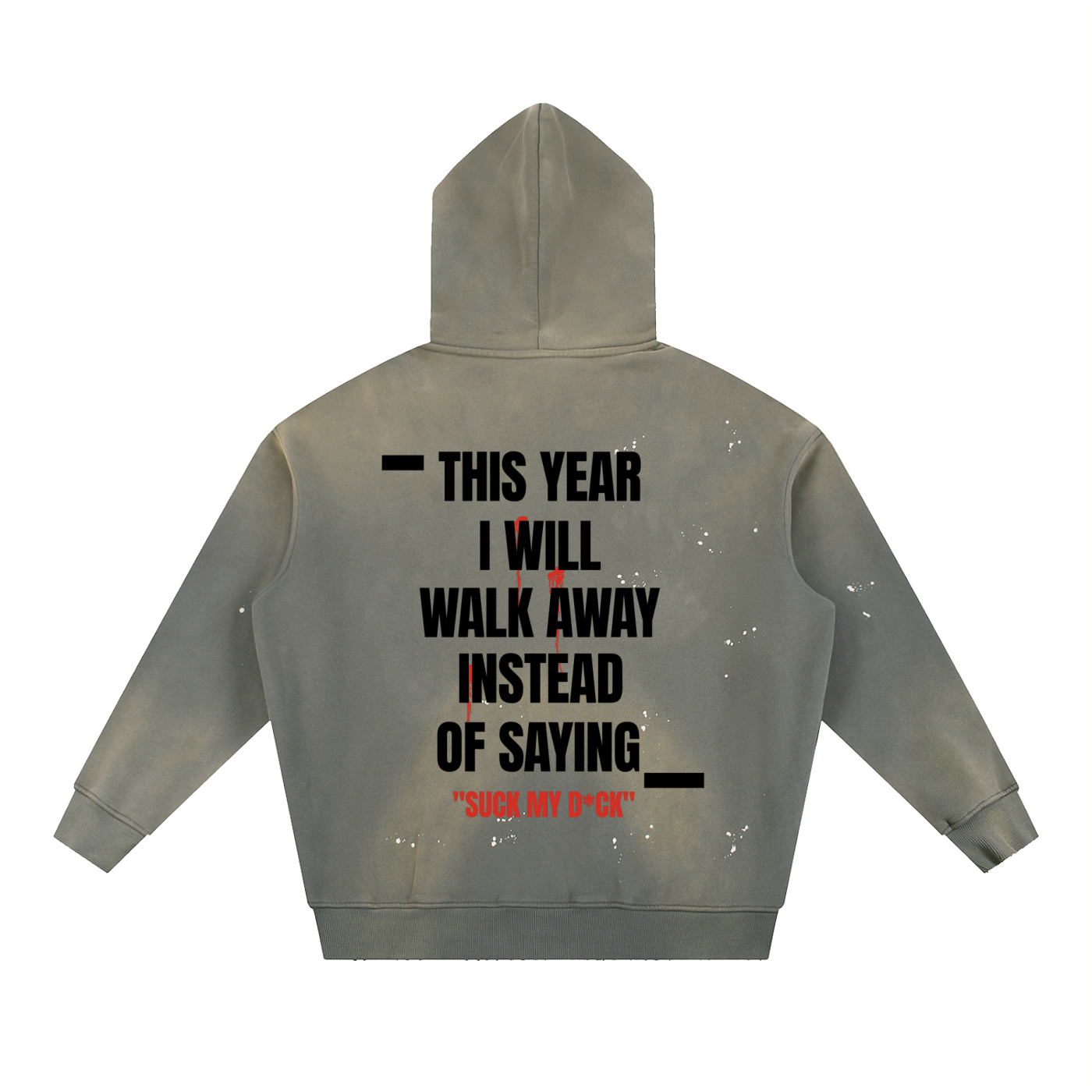 TYIWWA Vintage Washed Frayed Fleece Hoodie