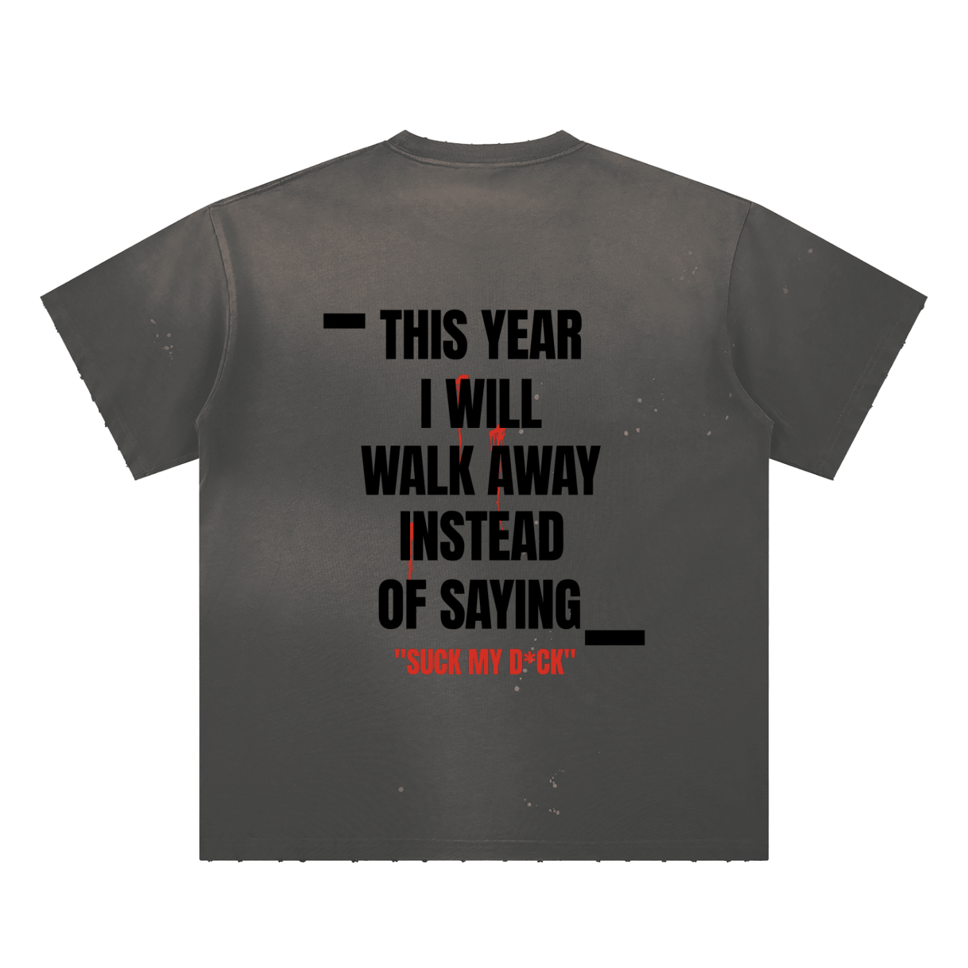TYIWWA  Hand-Frayed Sunfade Paint Splatter T-Shirt