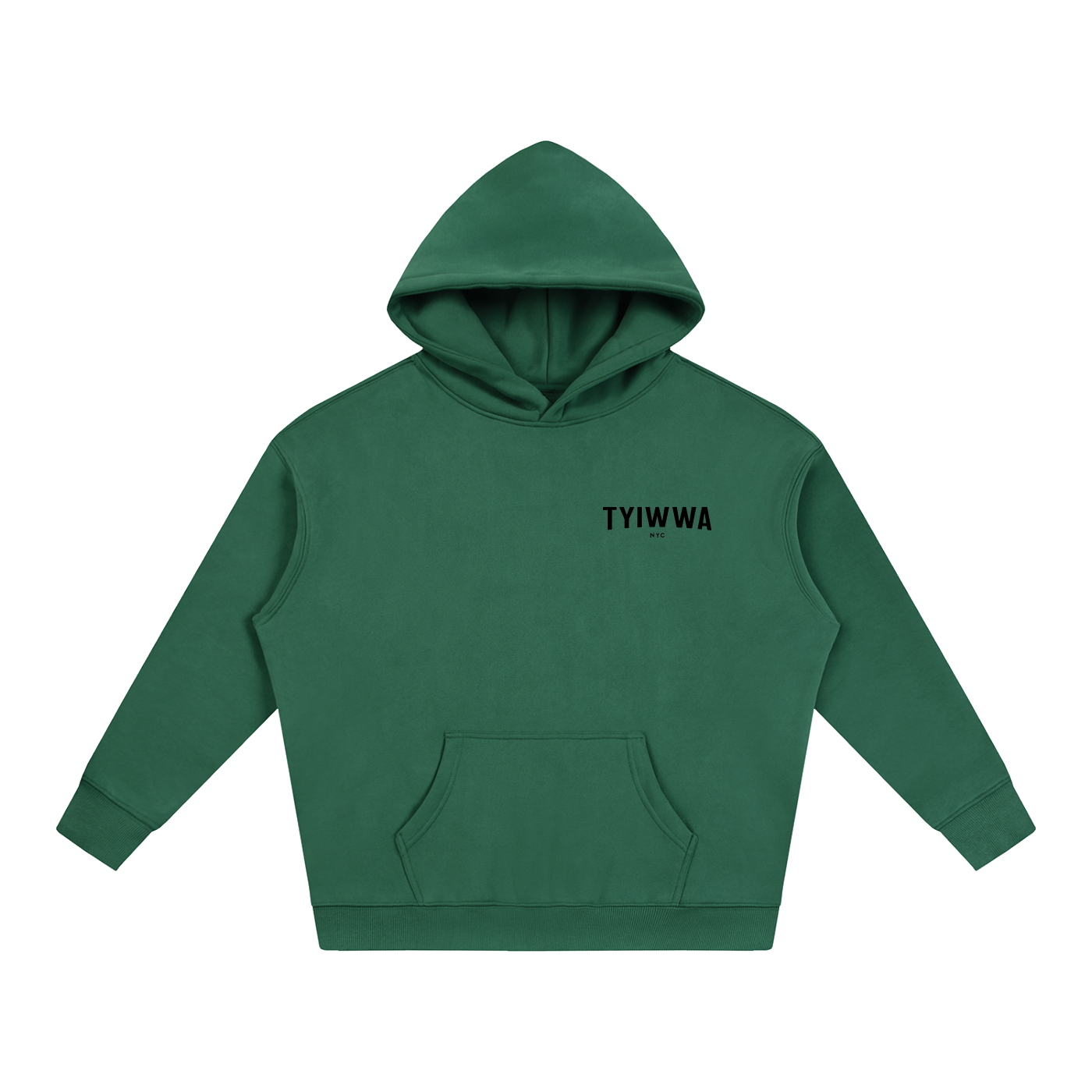 TYIWWA CLASSIC W BACK LOGO Oversize Fleeced Hoodie