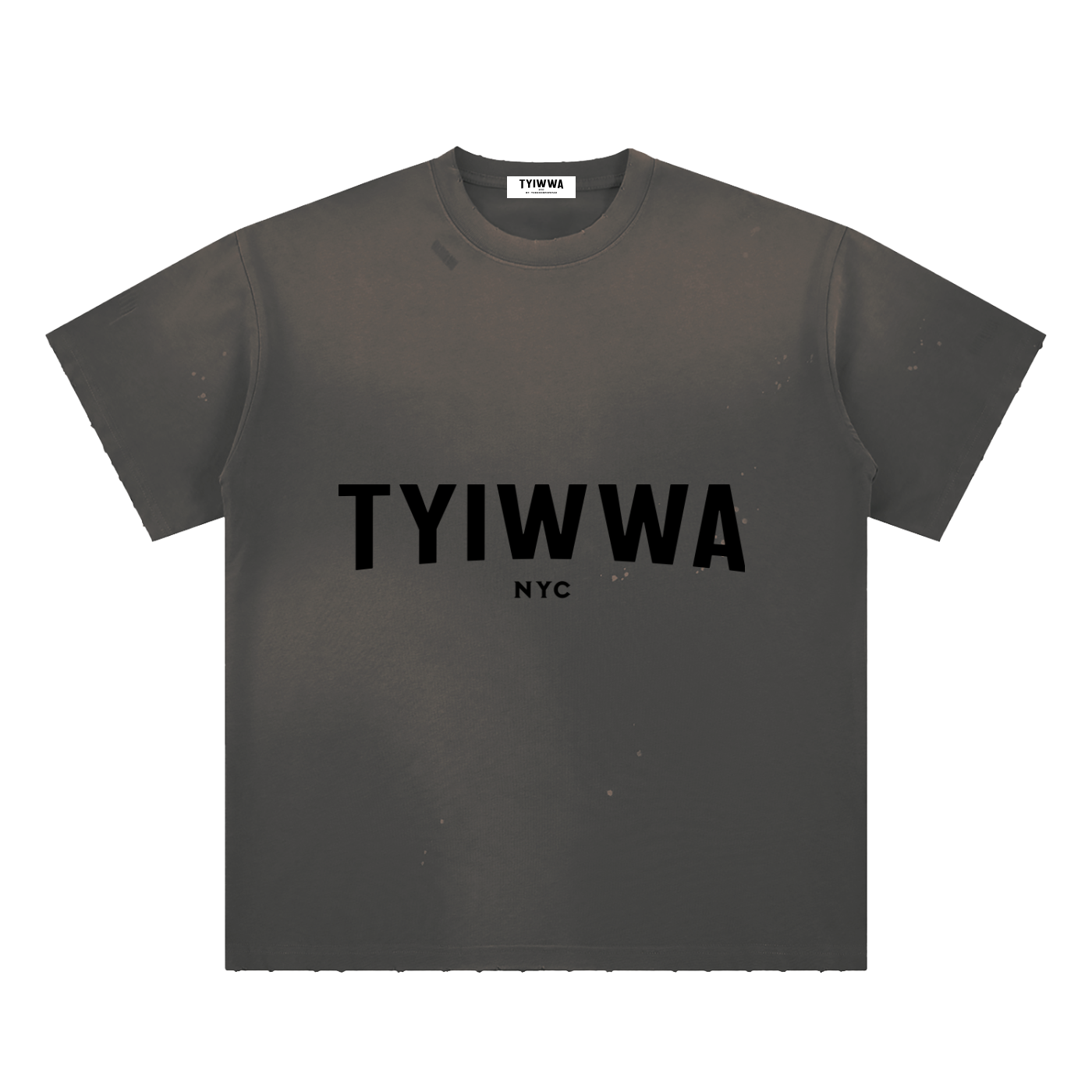 TYIWWA  Hand-Frayed Sunfade Paint Splatter T-Shirt